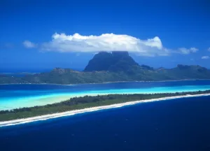 Aerial Prints: T4. 042. Polynesia. Bora Bora, from the air