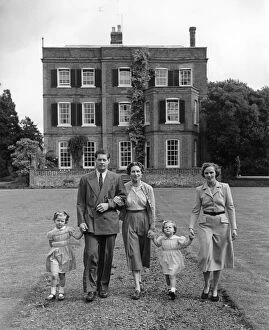Children Collection: Taking a morning stroll in the garden of Ayot House, their home at Ayot St Lawrence
