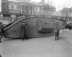 Armour Prints: Tank in Trafalgar Square. 24 November 1917