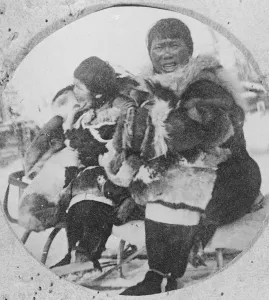 Indigenous Prints: Tchooktchee woman and child, Anadyr River in Russia 1920 Chukchi or Chukchee people