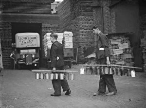 Workers Collection: The tea boys at Lloyd Loom. 1938