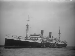 After the Tempest. Italian treasure ship in the Thames. The Leonardo da Vinci at Gravesend