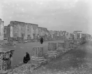 Ruin Prints: The temple in the ruins of Pompeii February 1925