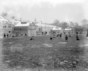 Construction Prints: The Temporary War Office Building in St James Park. 1914