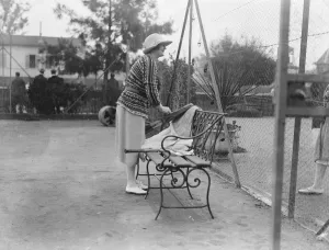 Leisure Prints: Tennis at Carlton Club, Cannes Mrs Winston Churchill in Jazz Jumper