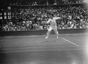 Tennis at Wimbeldon. Brugnon in play. 25 June 1926