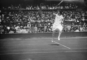 Tennis at Wimbeldon. Mary M K Browne ( Us A ) in play. 22 June 1926