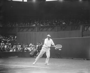 Tennis at Wimbledon. Howard Kinsey in play against. 30 June 1926