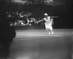 Framed Print : Tennis at Wimbledon. Mlle Vlasto in play. 1 July 1926 Framed Print : Tennis at Wimbledon. Mlle Vlasto in play. 1 July 1926
