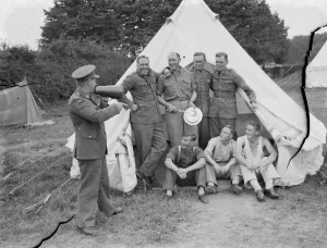 Territorial Army recruits at camp in Chichester