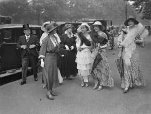 Nine thousand guests at royal garden party at Buckingham Palace. There were about