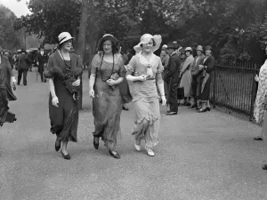Nine thousand guests at royal garden party at Buckingham Palace. There were about