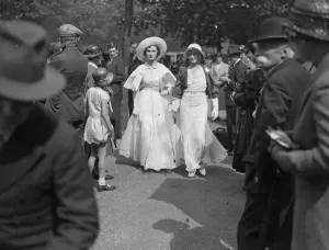 Nine thousand guests at royal garden party at Buckingham Palace. There were about