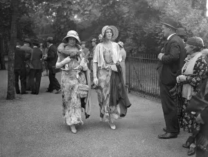 Nine thousand guests at royal garden party at Buckingham Palace. There were about