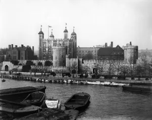 Boats Prints: Tower of London circa 1910