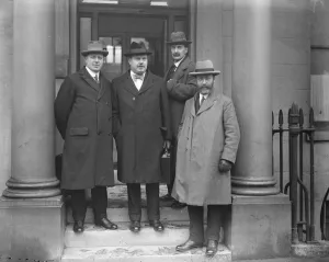 Trade union leaders conference on railway strike threat Members of the trades