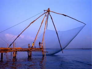 Traditional fishing nets at Cochin, India