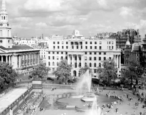 Leisure Prints: Trafalgar Square with St Martin - in - the - Fields Church to left, London, UK