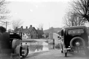 Rural Prints: Traffic in Eynsford, Kent. 1933