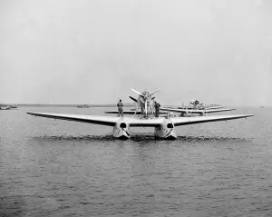 A tragedy marred the first stage of the flight of the Italian air armada of 24 flying