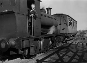 Steam Prints: Train driver Passengers looking out of the window