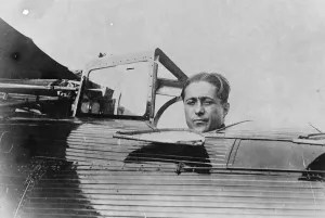 Pilot Prints: Transatlantic attempt. Costes posed in plane. 1928
