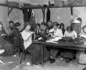 Framed Print : Tree Arts Club War emergency work rooms. 1914 - 1918 Framed Print : Tree Arts Club War emergency work rooms. 1914 - 1918