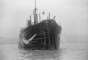 Tremendous damage to steamers Blackworth and Lozovsky after collision in the channel