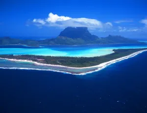 Aerial Prints: Tropical beauty. Bora Bora from the air