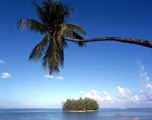 Islands Collection: TROPICAL ISLANDS Small island off Morea, itself off Tahiti
