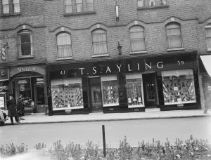 Shop Front Prints: Ts Ayling the shoe shop in Bromley, Kent. 1937