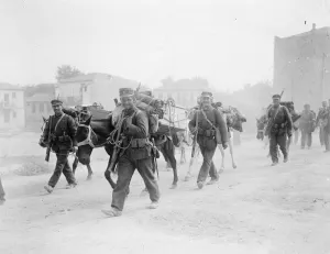 Turks claim sweeping victories in Asia Minor Greek troops with Red Cross supplies