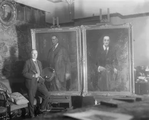Ulster leaders portraits for Belfast. Two portraits, one of Sir James Craig