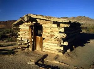 USA Preserved Pioneer Cabin Arches National Park Utah