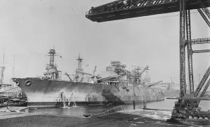 The USS Tennessee. The Largest US battleship afloat 8 June 1921