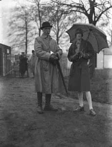 Umbrella Prints: At the Uttoxeter Races, Sir William Fielden and Mrs Sowerby 2 April 1927