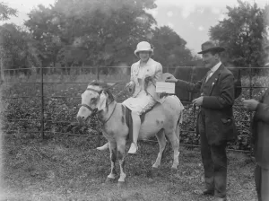 Sitting Prints: Variety Artist fete at Twickenham Miss Jane Ayr on Domino a donkey aged 41