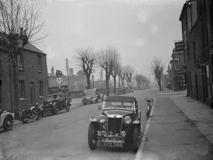 Vehicles parked in Saddington Street, Gravesend, Kent. 1938
