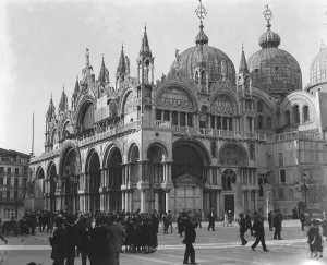 Christian Prints: Venice; St Marks Basilica in St Marks Square