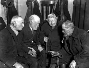 Talking Prints: Veteran London Horse cab drivers at the annual meeting of the cab drivers Benevolent Association