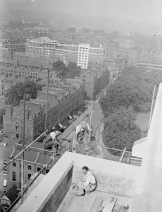 A view across London seen from the 210 ft high tower of the new University of London