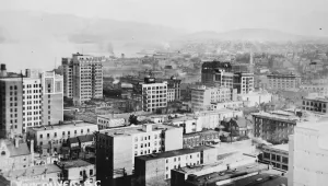 View of Vancouver, Canada, looking north to north arm Burrard inlet 1924