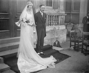 Viscount Folkestone weds. Viscount Folkestone and Miss Helena Adeane were married at Babraham