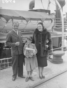 Viscount and Lady Mandeville, accompanied by their eight-year-old son, Lord Montagu of Kimbolton