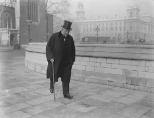 Walking Stick Prints: Viscountess Rhonddas petition to sit in the House of Lords. Lord Haldane arriving