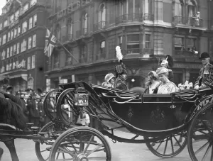 Romania Prints: Visit of King and Queen of Romania Prince Henry, Duchess of York, Queen Marie of Romania