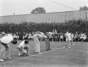 Quirky Prints: Walligraph Sports in Eltham, Kent. The no handed apple eating contest