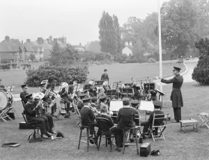 Musicians Prints: Walligraph Sports in Eltham, Kent. The band. 1937