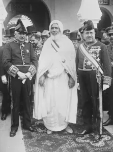 War pictures from Morocco A picturesque figure at the reception of Marshal Petain