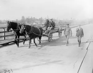 Warsaw, Poland. Polish peasants driving into Warsaw. 25 October 1921